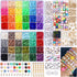 Greentime 8640PCS Clay Beads for Bracelet Making, 48 Colors Flat Round PolymerBeads Spacer Heishi Beads with 312pcs Letter Beads and 535pcs Pendan...