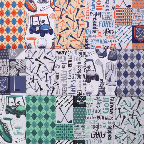Mook Fabrics Cotton Golf Argyle Plaid, Emerald Cut by The yard...