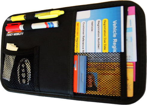 Car Sun Visor Organizer - Auto Accessories Document Holder - Car, Truck, SUV Registration & Insurance Storage Pouch - Road Trip Essentials Gift fo...