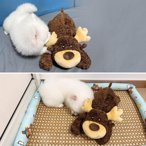 Dog Heartbeat Toy for Separation Anxiety Relief, Heartbeat Puppy Toy with Automatic Timing, Puppy Heartbeat Stuffed Animal for Dogs Cats Pets...