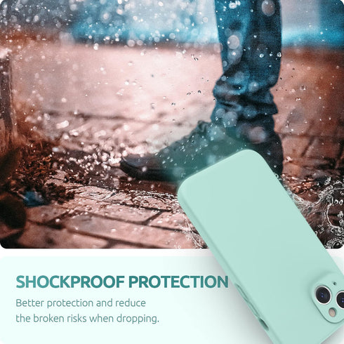 SURPHY Compatible with iPhone 13 Case with Screen Protector, (Camera Protection + Soft Microfiber Lining) Liquid Silicone Phone Case 6.1 inch 2021...