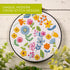 Bucilla Counted Cross-Stitch Kit, Floral Menagerie, Includes 14 ct Aida Cloth, 6" Plastic Hoop, Embroidery Floss, Needle and Instructions, 49468E...