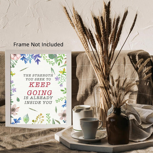 Posterizer 1 pcs-afirmations and quotes-the strenght is already inside you-Inspirational Women's Art-Quotes and Poems-Decor for Home & Office- unf...