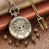 Mini DND Dice Set Steampunk Warlock Pocket Watch Shell Case, 7pcs Polyhedral Metal D&D Dice Set, DND Gifts with Gift Box for Gamer, Role Playing B...