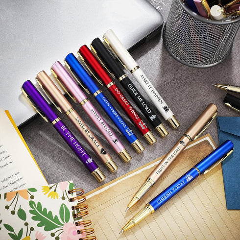 20 Pcs Christian Pen Bible Verse Pen Gifts for Men Women Church Welcome Pen Inspirational Black Ink Ballpoint Pen Bulk Clergy Appreciation Gift Pa...