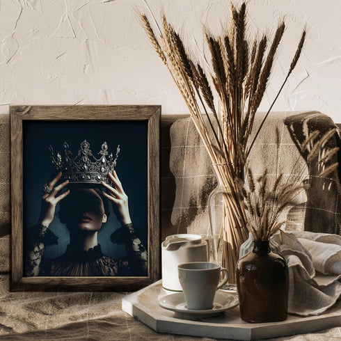 Posterizer 1 pcs-You are a queen-Dark Academia Aesthetic-Inspirational Women's Art-Motivational & Inspirational-Gift for Woman, Women, Wife, Girlf...