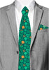 Jacob Alexander Men's Happy Saint Patrick's Day Kiss Me I'm Irish Lucky Symbols Pattern Pocket Square - Green...
