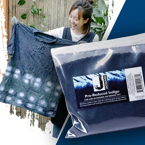 Jacquard Blue Indigo Dye - 8 Oz Create Your Own Shibori Bag, Macrame, Pillow...