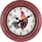 La Crosse Technology 12 Inch Distressed Red Rooster Quartz Wall Clock - 404-3630...