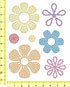 Rhinestone Genie Flowers 001 Magnetic Rhinestone Template, Black...