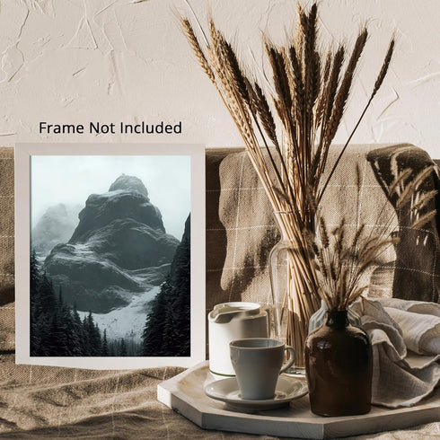 Posterizer 1 pcs-beautiful nature scene with evergreen trees and mountains 8-Landscape & Nature Art-Gift for Art Lovers-Decor for Home & Office- u...