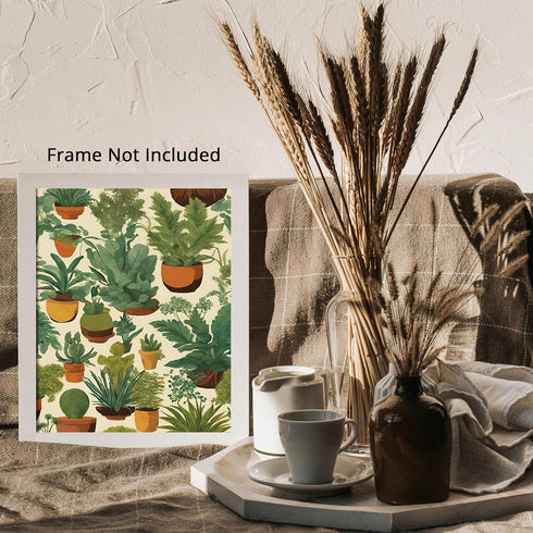 Posterizer 1 pcs-plants pots cactus cute art for plant lovers 3-Floral & Botanical Art-GIft for Men Women Teens-Decor for Home & Office- unframed ...