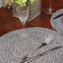 Topotdor Round Placemats Heat-Resistant Stain Resistant Anti-Skid Washable Polyproplene Table Mats Placemats (Braided-Gray, Set of 4)...