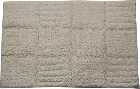 Castle Hill Chakkar Board Spray Latex Back Bath Rug, 21 by 34-Inch, Ivory...