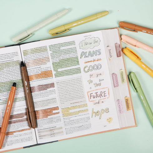 Mr. Pen- Gel Highlighter, 8 Pack, Earthy Colors, Bible Highlighters No Bleed, No Bleed Highlighters, Bible Highlighter, Bible Markers, Gel Highlig...