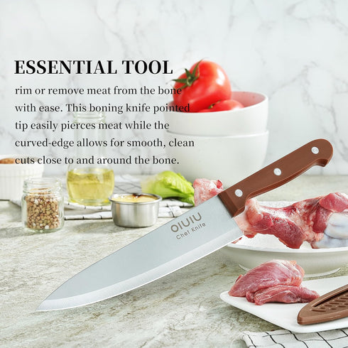 8 inch Chef Knife, Razor Sharp Kitchen Knife with Protective Knife Sheath, Razor Sharp Slicing Knife with Ergonomic Handle, German Stainless Steel...