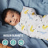 Featherhead™ 2-Pack 100% Cotton Muslin Swaddle Blankets for Baby Boy - Large 47”x 47” - Pre-Washed, Soft, & Breathable - Newborn Essential & Perfe...