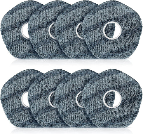 8 Pack Mop Pads Compatible with eufy X10 Pro Omni / X9 Pro Robot Vacuum Cleaner, Spin Cleaning Pads Replacement Accessories Set...