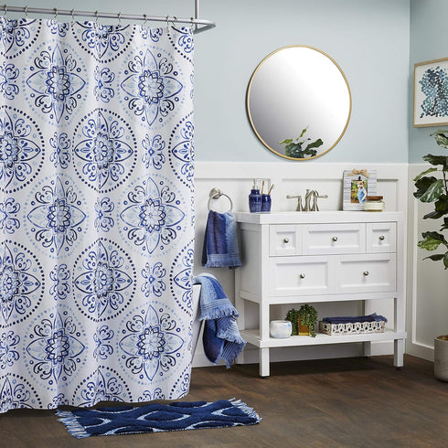 SKL Home by Saturday Knight Ltd. Kali Shower Curtain, Blue...