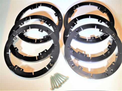 6 Pack Universal Case Pack of 6.5 6 1/2 6 6 3/4 6.75 Inch Speaker Depth Extenders Spacers with Screws...