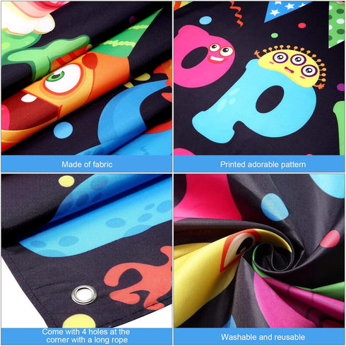 Birthday Backdrop Birthday Party Photography Background Decorations Happy Birthday Backdrop Banner Cake Table Banner for Baby Shower Party Supplie...