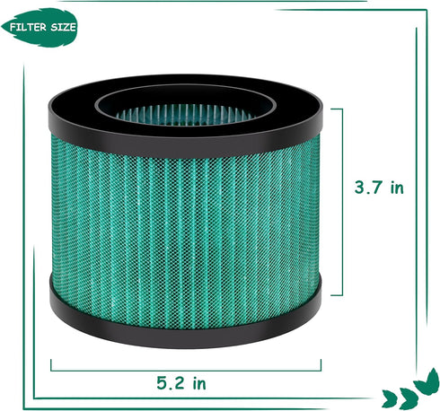 MK01 MK06 Replacement Filter, Compatible with AROEVE MK01 MK06 and Kloudi DH-JH01, Intelabe EPI080/EP1080& Elechomes EPI081/EP1081 Air Purifier, P...