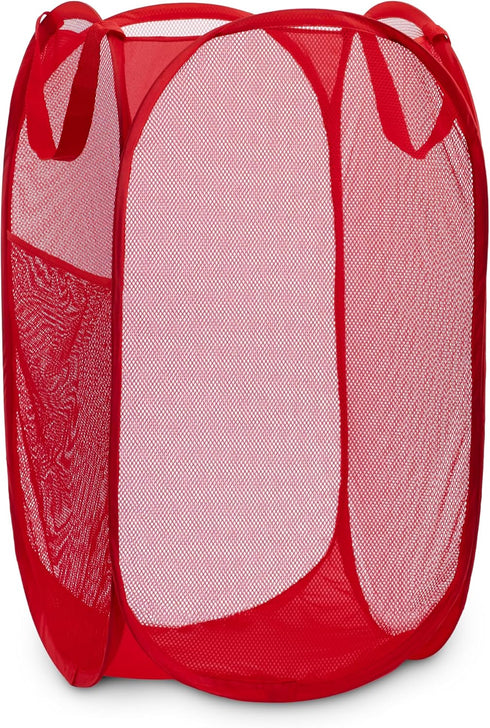 Handy Laundry Collapsible Mesh Pop Up Hamper with Wide Opening and Side Pocket - Breathable, Sturdy, Foldable, and Space-Saving Design for Clothes...