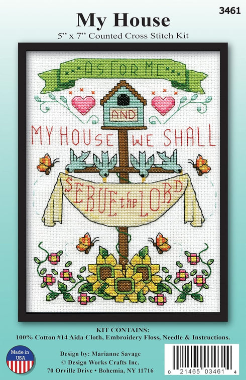Design Works Crafts My House Counted Cross Stitch Kit, Multi...