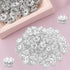 100pcs 12mm Rhinestone Beads for Jewelry Making for Pens Rondelle Spaced Beads Silver White Beadable Pens Beads Rondelle Beads...