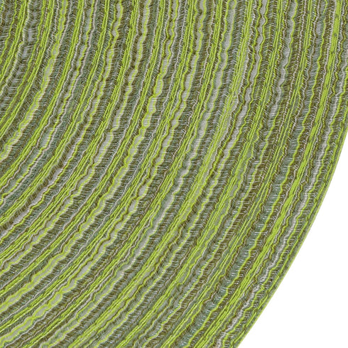 SHACOS Round Placemats Set of 4 Round Table Placemats Braided Cotton Place Mats 15 inch for Kitchen Dining Table Holiday Party (Pea Green, 4)...