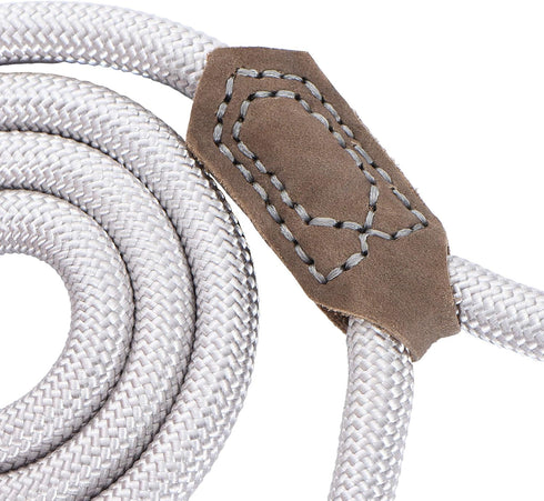 Mile High Life | Premium Leather Dog Leash | Strong Rope Leash | Leather Handle | Zinc Alloy Strong Clasp | Small Medium Large Dogs | 4/5/6 Feet(S...