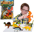 Deluxebase Jumbo Playset - Dinosaur from 12-Piece Large Dinosaur Figurines Toy Set. Bag of Dino Toys including a Stegosaurus, Pterodactyl and Spin...