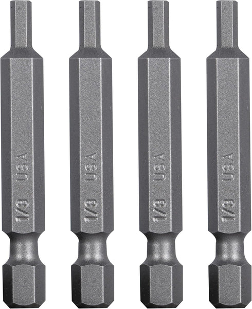 Mayhew Tools 19404-4 SAE Hex Power Bit, 1/8 x 2", 4-Pack...