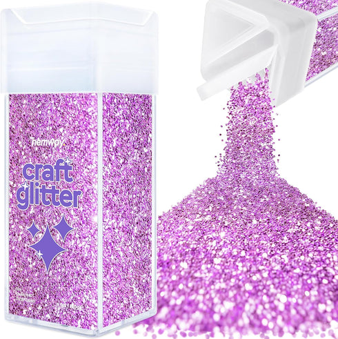 Hemway Premium Craft Glitter Shaker - Lavender Purple | 130g Chunky Metallic Flake Sequins for Resin & Epoxy Crafts | Craft Supplies for Tumblers,...