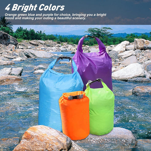 R2Depot Waterproof Dry Bag, 5L/10L/20L/40L/70L Dry Storage Bag for Kayaking, Gym, Hiking, Swimming (Purple, 20L)...