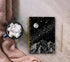 Mountains Moon Celestial Starry Night Notebook, Boho Notebook, Dark Aesthetic Journal, Aesthetic Notebooks for School, Black and White Spiral Note...