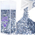Hemway Premium Craft Glitter Shaker - Azure Blue | 110g Super Chunky Metallic Flake Sequins for Resin & Epoxy Crafts | Craft Supplies for Tumblers...