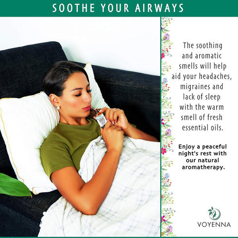 Essential Oil Breathe Blend for Diffuser, Humidifier, Aromatherapy & Rub with Peppermint & Eucalyptus Oils | for Headache, Allergy & Congestion...