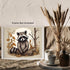 Posterizer 1 pcs- Sad raccoon sitting behind a trunk-Art for Animal Lovers-Floral Botanical Art- Gift for Men Women Entrepreneur Teens-Decor for H...