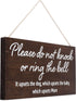 Baby sleeping sign for front door - Please do not knock or ring the bell, it upsets the dog, which upsets the baby, which upsets mom - No soliciti...