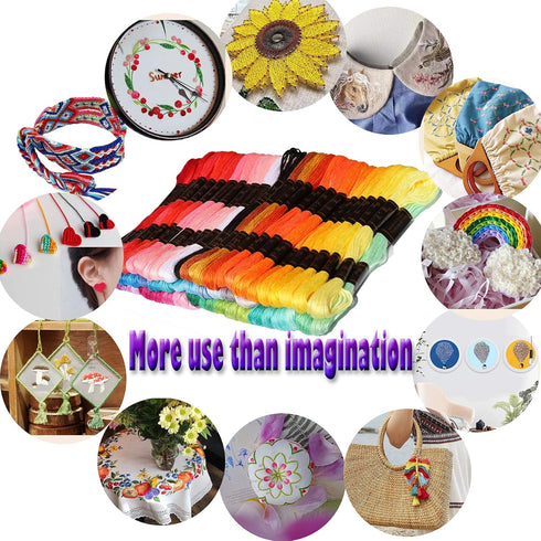122 skeins Embroidery Floss - Embroidery Thread - Friendship Bracelet String for Cross Stitch, Hand Embroidery, String Art...
