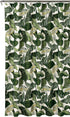 Lush Decor Tropical Paradise Shower Curtain - Fabric Leaf Rainforest Island Print Design, 72" x 72", Green...
