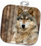 3D Rose Gray Wolf-Folsom City Zoo-California-Us05 Tau0105-Tananarive Aubert Pot Holder, 8" x 8"...