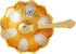 SATVIK 1 Pc 4 Inch Designer Gold Silver Plated Lotus Flower Dessert Dry Fruits Embossed Serving Bowl With Spoon Set Diwali Pujan Decortive Bhog Bo...