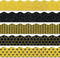 Whaline 69Ft Summer Glitter Bulletin Board Borders 5 Designs Yellow Black Bee Theme Decoration Trim Bee Bulletin Board Stickers for School Classro...