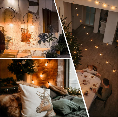 S14 Outdoor String Light Bulbs, Shatterproof Waterproof Replacement Bulbs, 1W Equivalent to 10W, 2200K Warm White Led Light Bulbs, E26 Base 15 Pac...