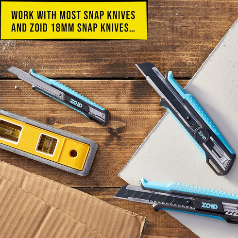 Zoid 18mm Snap Knife Steel Blade Refill 10 Pack, Sharp Carbon Steel Snap Blades for at Home and Project Cutting, Blades for Box Cutter, Utility Kn...