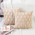 MADIZZ Set of 2 Soft Plush Short Wool Velvet Decorative Throw Pillow Covers 16x16 inch Khaki Square Luxury Style Cushion Cases Pillow Shell for So...
