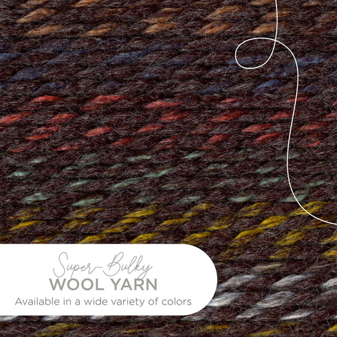 Lion Brand Yarn Wool-Ease Thick & Quick Yarn, Soft and Bulky Yarn for Knitting, Crocheting, and Crafting, 1 Skein, Bedrock...