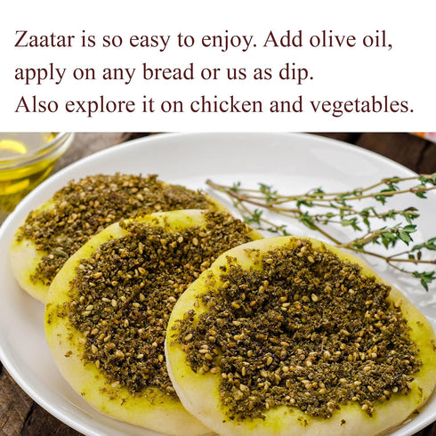 The Spice Way - Real Zaatar with Hyssop spice blend | 4 oz | (No Thyme that is used as an hyssop substitute). With sumac. No Additives, No Perserv...